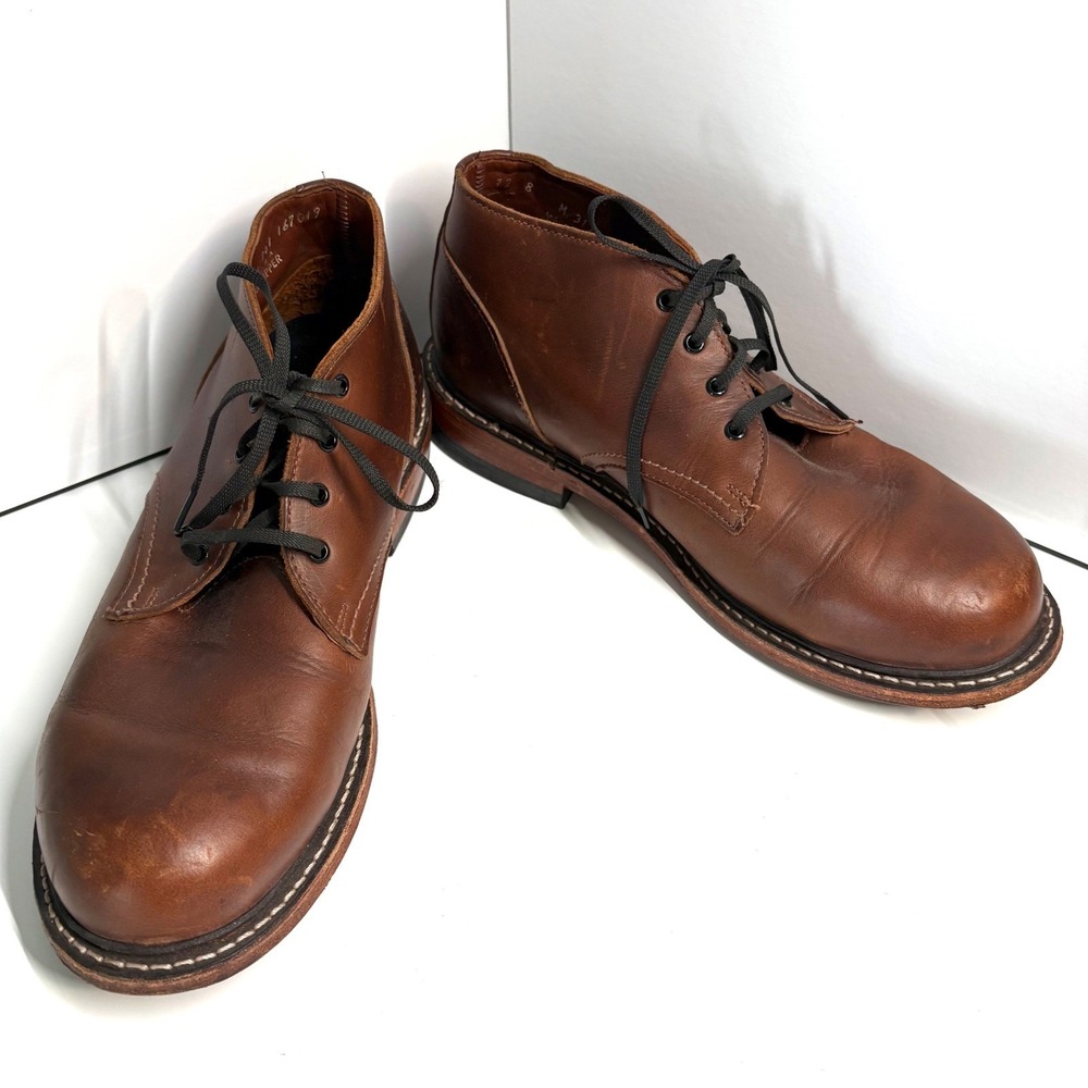 P.W. Minor Men's Brown Leather Ankle Boot in Size 8